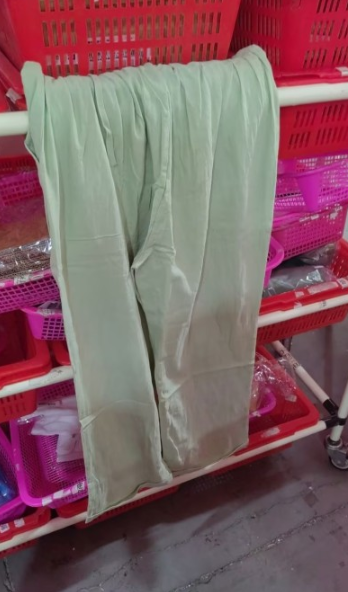 Solid Cotton Hemp Pants with Elastic Waist