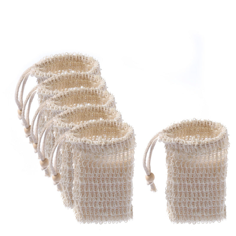 Hemp Soap Bag with Drawstring for Bubble Bath