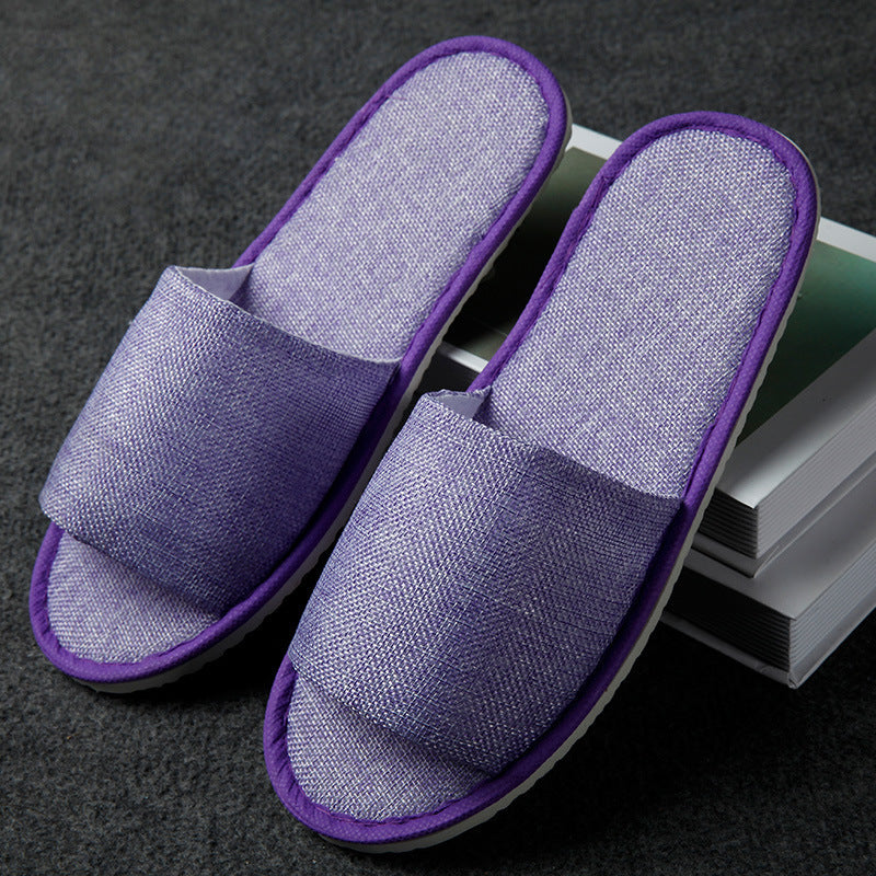 Portable Hemp Folding Slippers for Men and Women