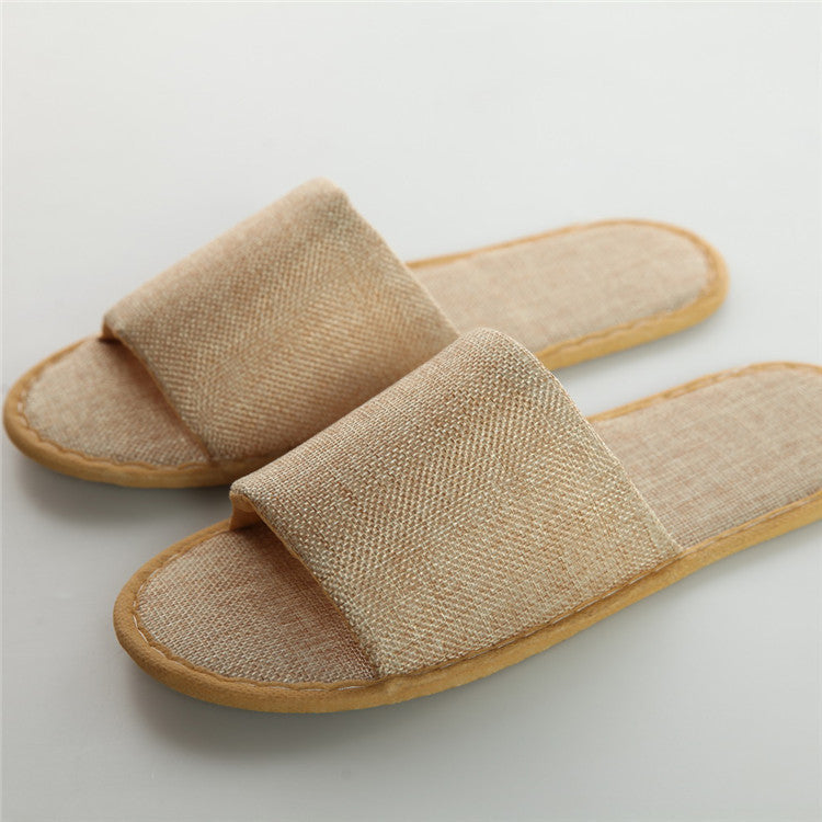 Portable Hemp Folding Slippers for Men and Women