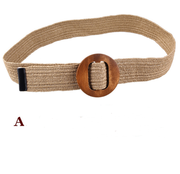 Women's Woven Hemp Belt with Decorative Design