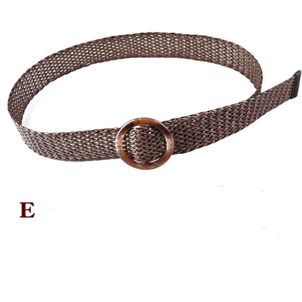 Women's Woven Hemp Belt with Decorative Design