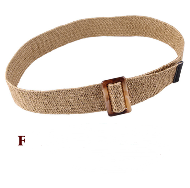 Women's Woven Hemp Belt with Decorative Design
