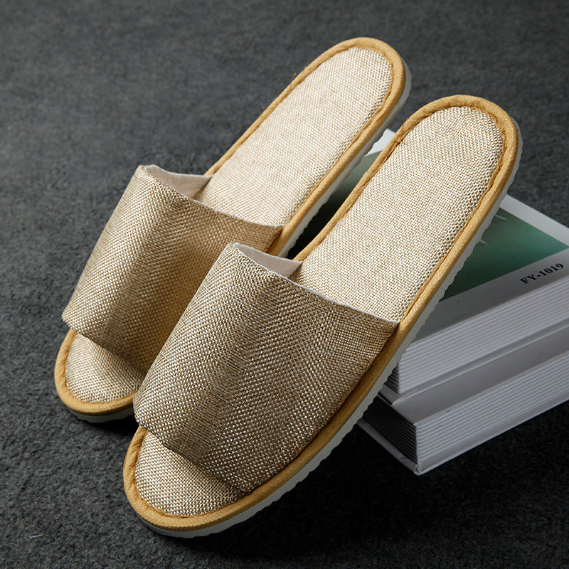 Portable Hemp Folding Slippers for Men and Women