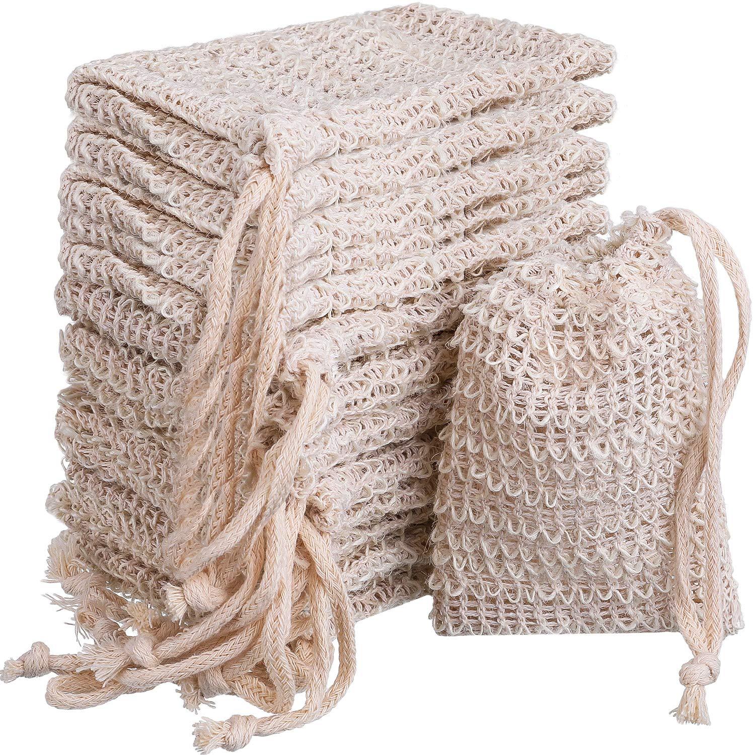 Hemp Soap Bag with Drawstring for Bubble Bath