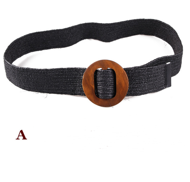 Women's Woven Hemp Belt with Decorative Design